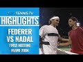 Federer Vs Nadal First Ever Match At Miami 2004 Highlights