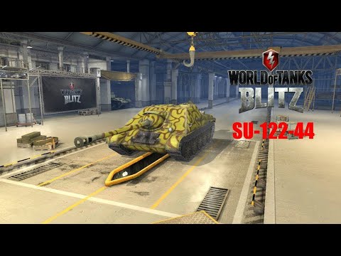 Wot Blitz - Su-122-44 amazing high damage gameplay
