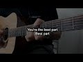 Daniel Caesar - Best part guitar instrumental (Mr / Karaoke)