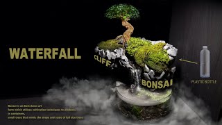 How To Make Waterfall & Cliff with Plastic Bottle l aquascape l Bonsai l DIY l Tabletop Tank