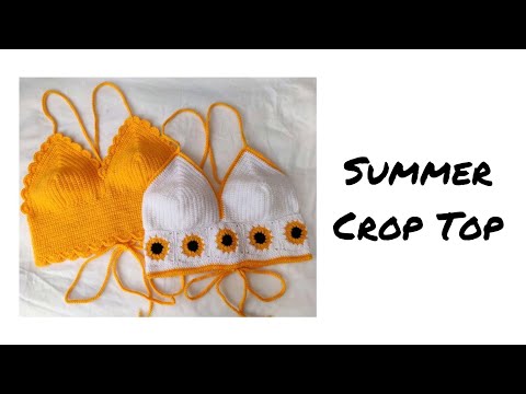 Customer order | Crochet Crop Top | Sunflower Top and Scalloped Top | Nepali Crocheter