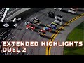 Austin Dillon beats out Bubba Wallace in wreck filled Duel 2 at Daytona | Extended Highlights