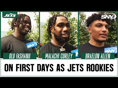 Olu Fashanu, Malachi Corley, & Braelon Allen on first days as Jets, playing with Aaron Rodgers | SNY