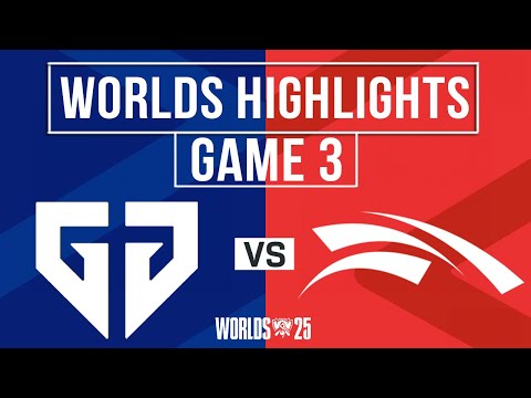 GEN vs HLE Highlights Game 3 | Worlds 2025 Quarterfinals | Gen.G vs Hanwha Life Esports