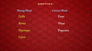 Word Games -  Word Game  - Jumble Solver -  Words   -Jumbled words