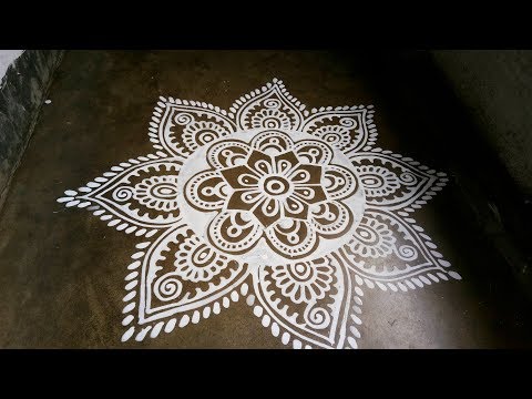 Beautiful Alpana For Indian Festival || Kolam, Muggulu Design || Alpana No-32