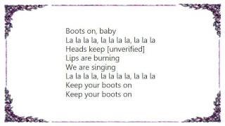 Bodyrockers - Keep Your Boots On Lyrics