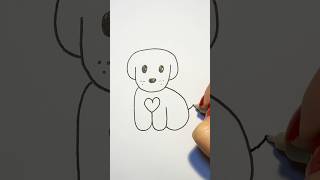 How to draw a cute puppy🐶