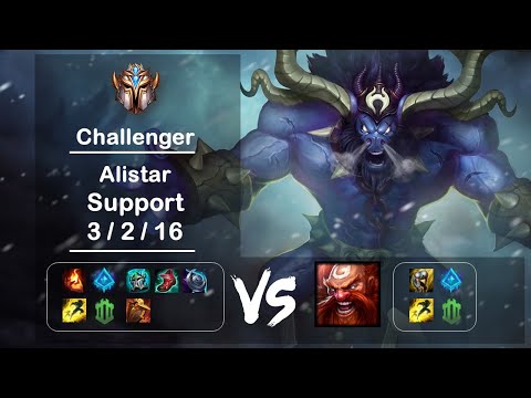 Support Alistar vs Gragas KR Challenger Patch 12.16