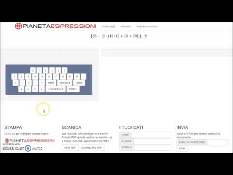 Video tutorial espressioni matematiche