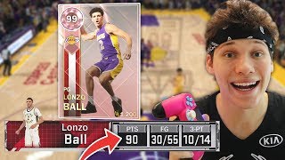 Beating KOBE'S SCORING RECORD with 99 PINK DIAMOND LONZO BALL in NBA 2K18