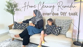 Tackle Overdue Home Cleaning before Ramadan 2024 🧹| Mini Home Project DIY Cushion Cover🧵🏡