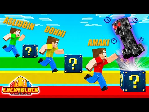 LUCKYBLOCK KARTADA CHALLENGE QILDIK DONNI VA AMAKI QAYSI BIRIMIZGA YAXSHI NARSALAR TUSHDI? MINECRAFT