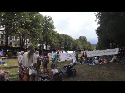 Anti-Coronademo auf Bonner Kaiserplatz am 15.08.20
