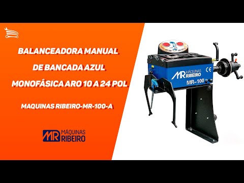 Balanceadora Manual de Bancada Monofásica Vermelho para Aro 10 a 24 Pol.  - Video