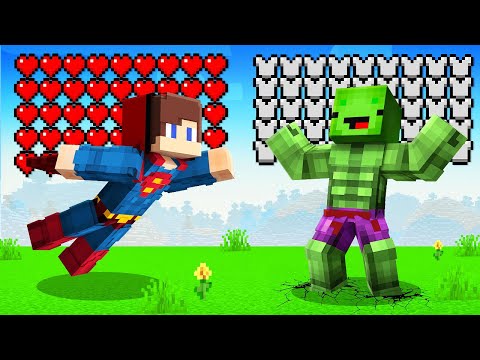 Superhero Showdown: Mikey vs JJ in Minecraft