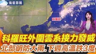 怪颱「科羅旺」外圍雲系接力發威！北部明防大雨、下週高溫「跌3度」｜三立新聞網 SETN.com