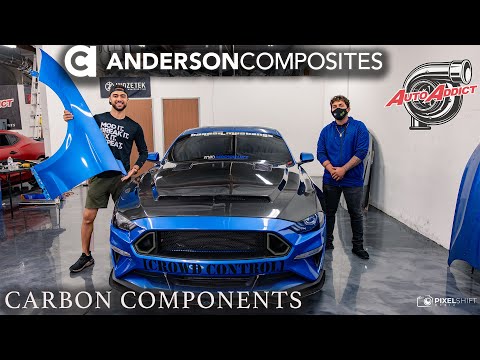 2016-2020 Eco Boost Mustang Carbon Fiber Hood and Fenders // Anderson Composites
