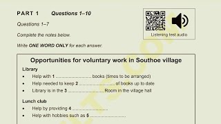 Opportunities for voluntary work in Southoe village | HD Audio | 1080p | ielts listening test