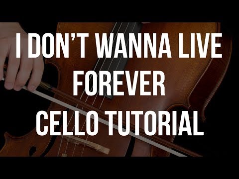 How to play I Don't Wanna Live Forever on Cello