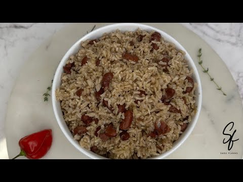 HOW TO MAKE COCONUT BROWN RICE & PEAS: A TASTE OF THE TROPICS || BROWN BASMATI RICE || BROWN RICE