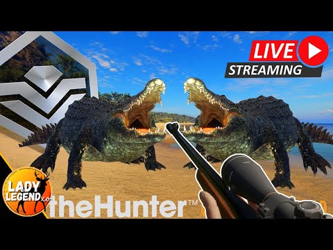 SUPER RARE SALTWATER CROC GRIND!!!  LIVE with Lady!