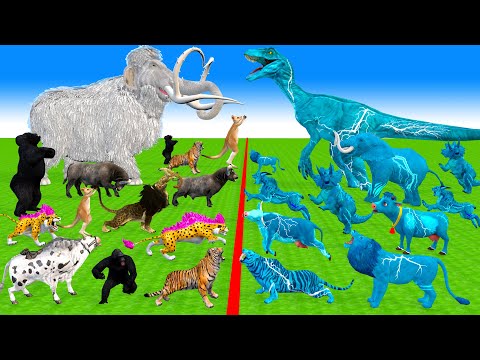 Animal Epic Battle Prehistoric Mammals VS Modern Mammals Size Super Animal Battle Simulator #2025
