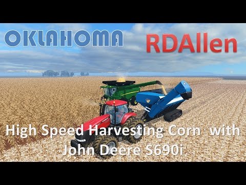 High Speed Harvesting Corn With John Deere S690i - Farming Simulator 15 Oklahoma