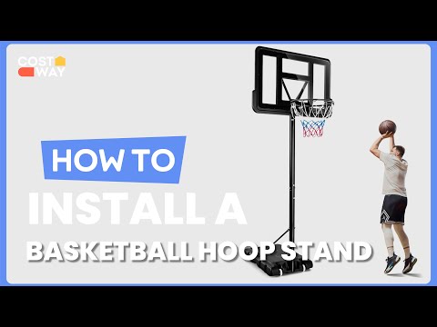 How to Install the Adjustable Portable Basketball Hoop Stand | SP37743 #costway #howto