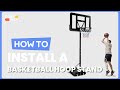 How To Install The Adjustable Portable Basketball Hoop Stand SP37743 Costway Howto