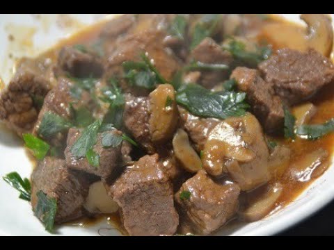 BĆuf champignons sauce vin rouge au cookeo