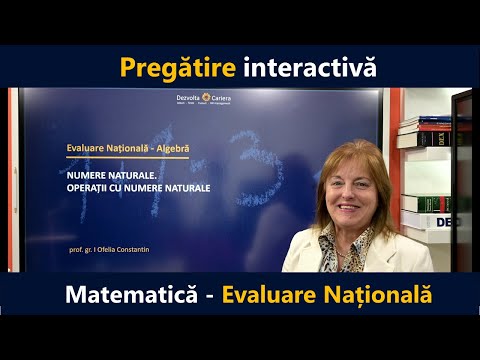 Evaluare Națională - Matematică - Algebră - Numere naturale. Operații cu numere naturale - partea I