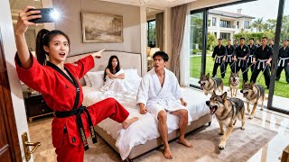 Treated as a maid, she catches his affair, reveals her black belt, divorces, and strikes back.