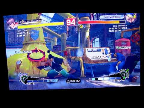 SSF4 AE Ray--Dan [Guy] vs real-menace [Yun] Series Match part 1 of 4