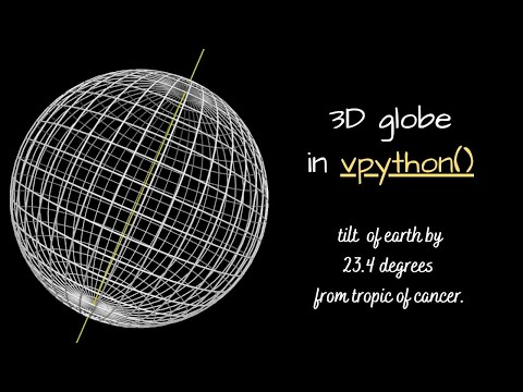 3d Globe In Python Vpython 24