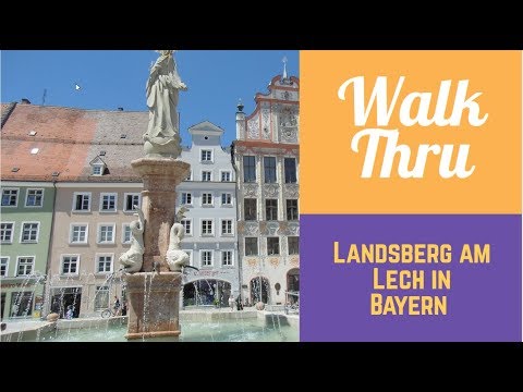 Walking through: Landsberg am Lech in Bayern in GERMANY