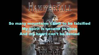 Hammerfall   Second To None Lyrics