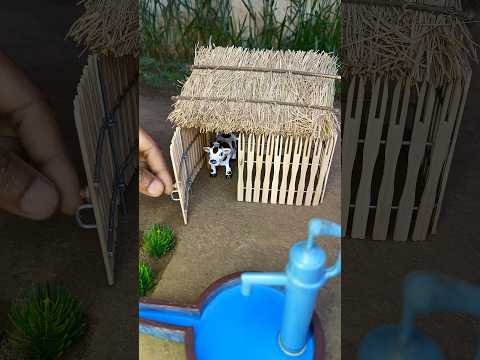 How to make cow shed roof || Rural house mini project
