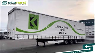 Krone Megatrailer Hubdach Liftachse Palettenanschlagleisten Safe Curta Schiebeplanenauflieger | Bild 4 - Autoline