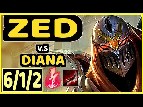 SERTUSS (ZED) vs DIANA - 6/1/2 KDA MID CHALLENGER GAMEPLAY - EUW