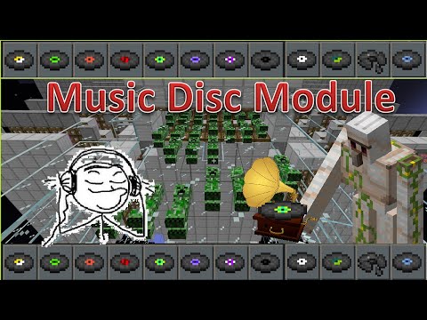 Minecraft Music Disc Farm built into Creeper farm - On/Off switch