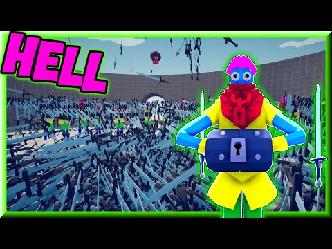 TABS - Hell Swordcaster Army vs Every Faction + MODS #1 | TABS Modded Gameplay