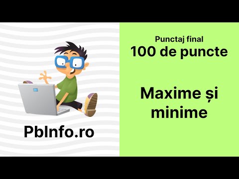 Solved Problems PbInfo - Maximums and Minimums — C++ Programming (19)