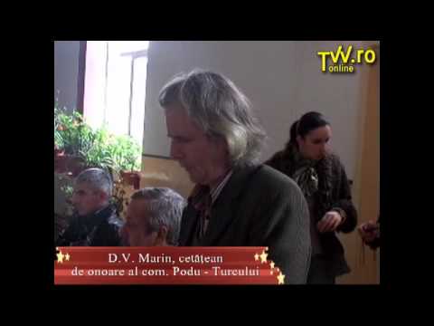 D.V.Marin Cetatean de onoare al comunei Podu - Turcului