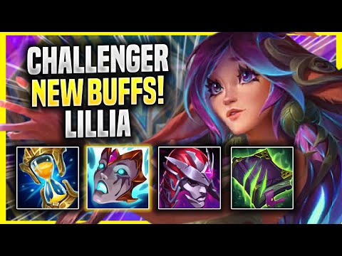 KOREAN CHALLENGER TRIES LILLIA WITH NEW BUFFS! - Korean Challenger Plays Lillia JUNGLE vs Lee Sin!