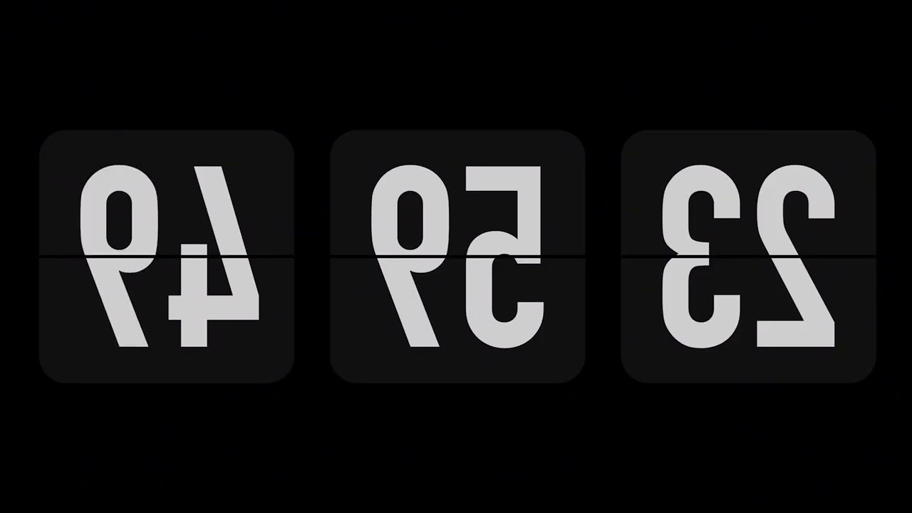 Midnight Countdown (Reverse) | Flip Clock | Silent Timer