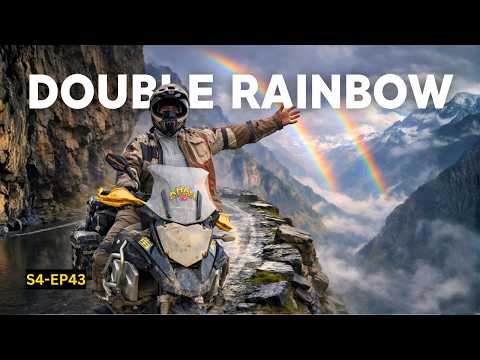 Rain, Cliffs & Double Rainbows?! | Urdu MotoVlog | Alaska to Patagonia Motorcycle Tour S4-EP43