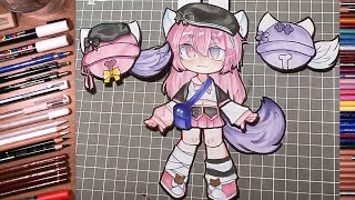 HOW TO MAKE PAPER DOLL GACHA LIFE | DIY | Draw so easy Anime