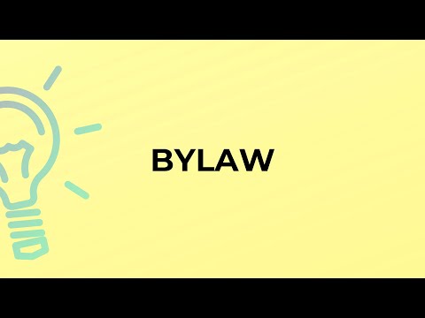 What is the meaning of the word BYLAW?