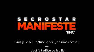 Secro Star - Manifeste (rmx) + Lyrics